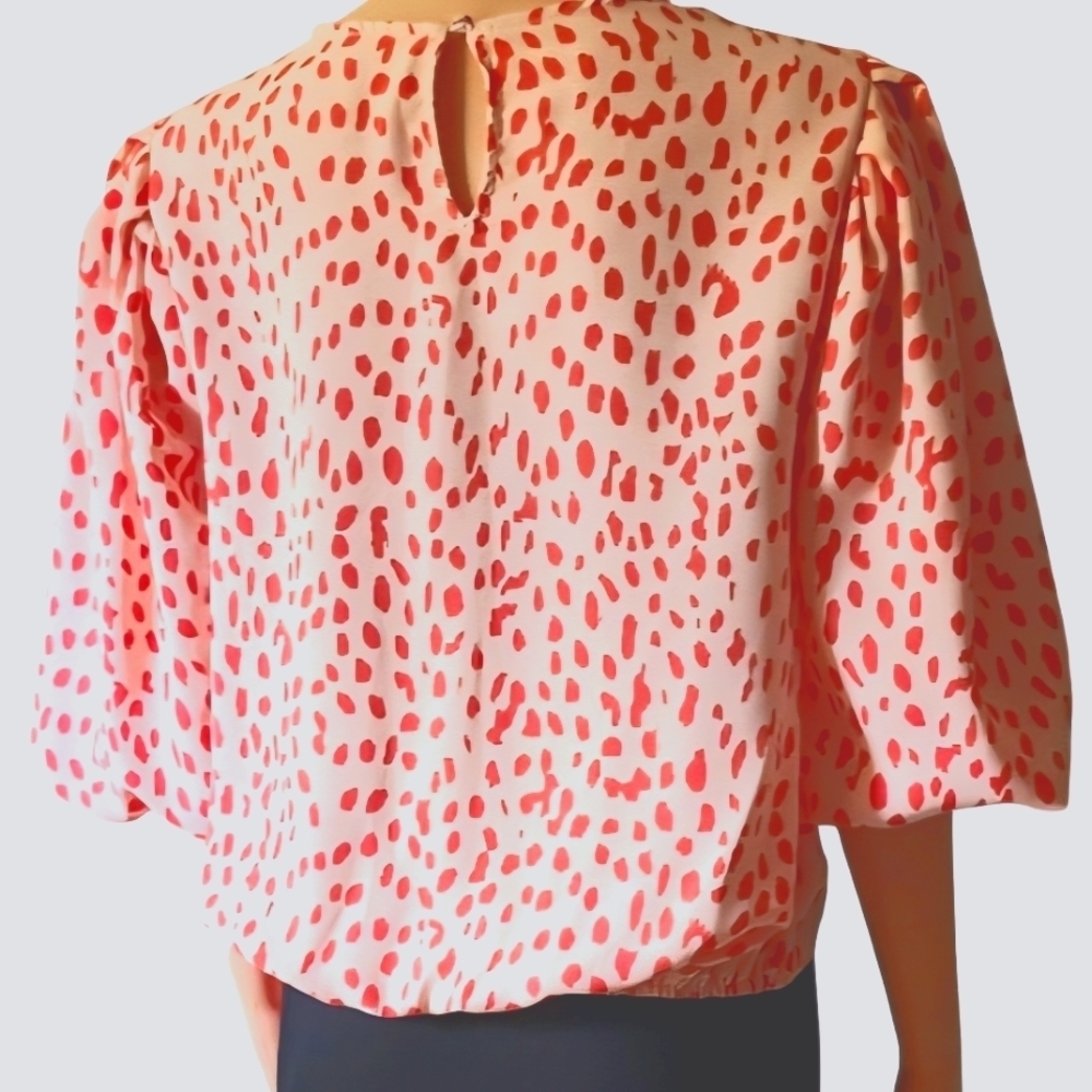 Stylish Pink Patterned Women's Top - Picture 6 of 6